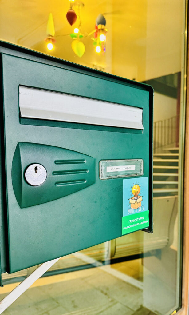 Boite à idées à la mairie d'Aime