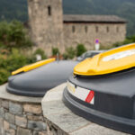 Poubelle de recyclage au centre ville d'Aime