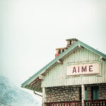 Côté de la gare d'Aime en hiver
