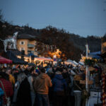 Marché de Noël d'Aime, à la nuit tombante